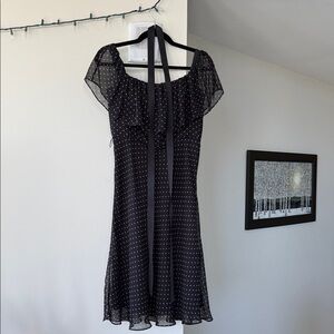 White House Black Market Black and White Mini Dress